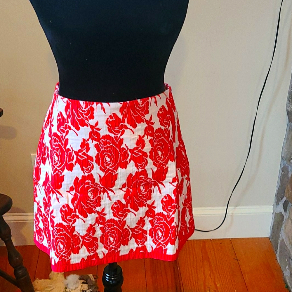 Helen Wang textured rose mini skirt